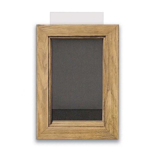 Indoor Enclosed Combo Board, 72"x36", Black Frame/Grey & Medium Grey